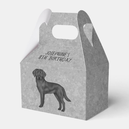 Schwarzer Labrador Retriever Custom Kindergeburtst Geschenkschachtel (Vorderseite)