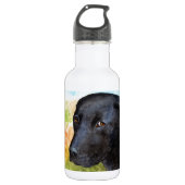 Schwarzer Labrador Retriever Dog 115 Trinkflasche (Vorderseite)
