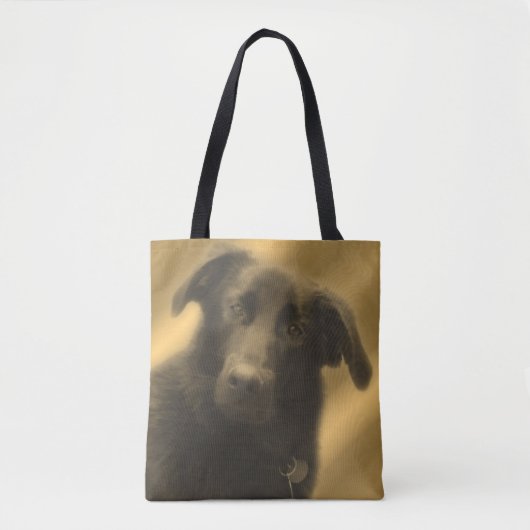 Schwarzer Labrador Retriever Dog Art Tasche (Vorderseite)