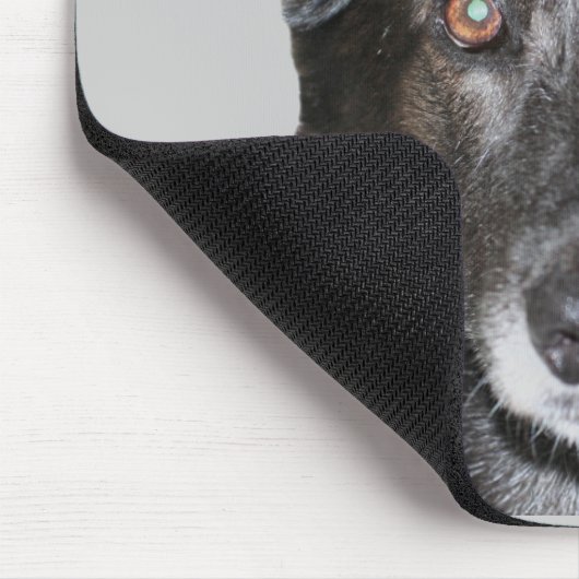 Schwarzer Labrador Retriever Dog Mousepad (Ecke)