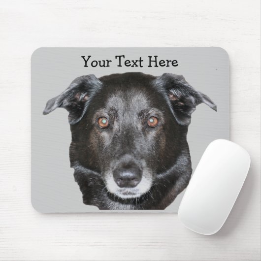 Schwarzer Labrador Retriever Dog Mousepad (Mit Mouse)