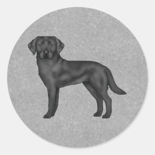 Schwarzer Labrador Retriever Dog Niedlich Canine G Runder Aufkleber