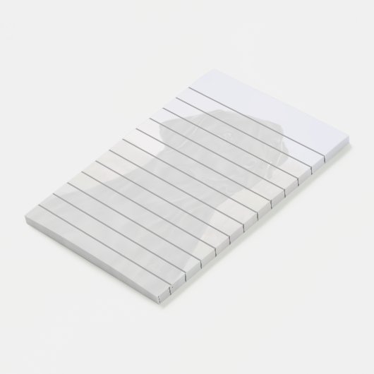 Schwarzer Labrador Retriever Dog Print Post-it Klebezettel (angewinkelt)