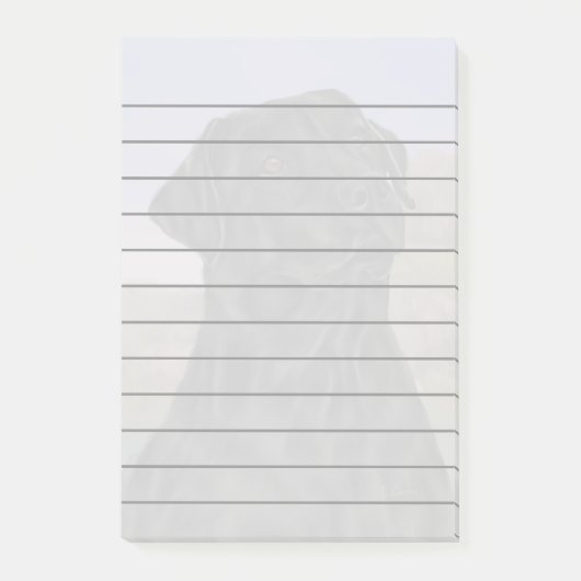 Schwarzer Labrador Retriever Dog Print Post-it Klebezettel (Vorderseite)