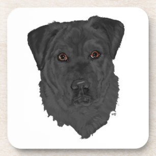 Schwarzer Labrador Retriever Getränkeuntersetzer