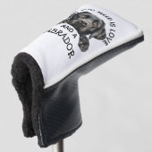 Schwarzer Labrador Retriever Golf Headcover (3/4 Vorderseite)