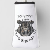Schwarzer Labrador Retriever Golf Headcover (Rotieren 90)