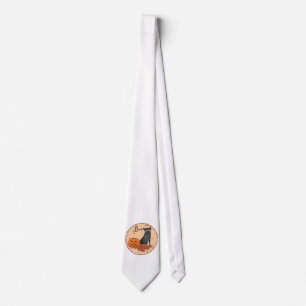 Schwarzer Labrador Retriever Halloween Krawatte