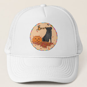 Schwarzer Labrador Retriever Halloween Truckerkappe