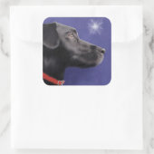 Schwarzer Labrador Retriever Holiday Sticker (Tasche)
