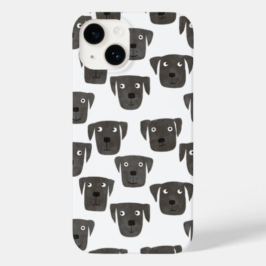 Schwarzer Labrador Retriever Hund Case-Mate iPhone Hülle (Rückseite)