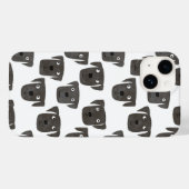 Schwarzer Labrador Retriever Hund Case-Mate iPhone Hülle (Rückseite (Horizontal))