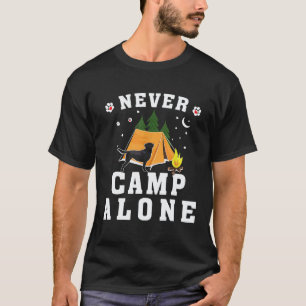 Schwarzer Labrador Retriever Hund Liebt Campingzel T-Shirt