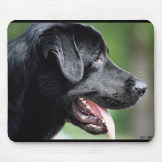 Schwarzer Labrador retriever-Hund Mousepad (Vorne)