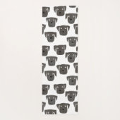 Schwarzer Labrador Retriever Hund Yogamatte (Rückseite)
