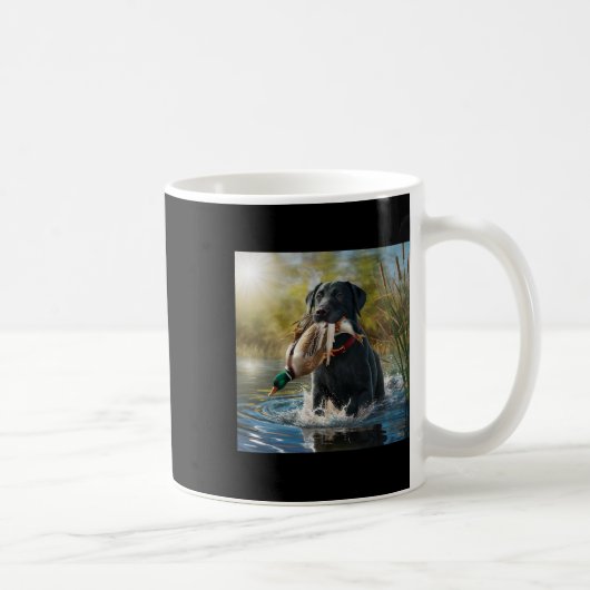 Schwarzer Labrador Retriever Hunde Jagd Enten in e Kaffeetasse (Rechts)