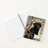 Schwarzer Labrador-Retriever im Winter Notizblock (Innenseite)