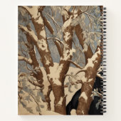 Schwarzer Labrador-Retriever im Winter Notizblock (Rückseite)