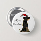 Schwarzer Labrador-Retriever in der Button (Vorne & Hinten)