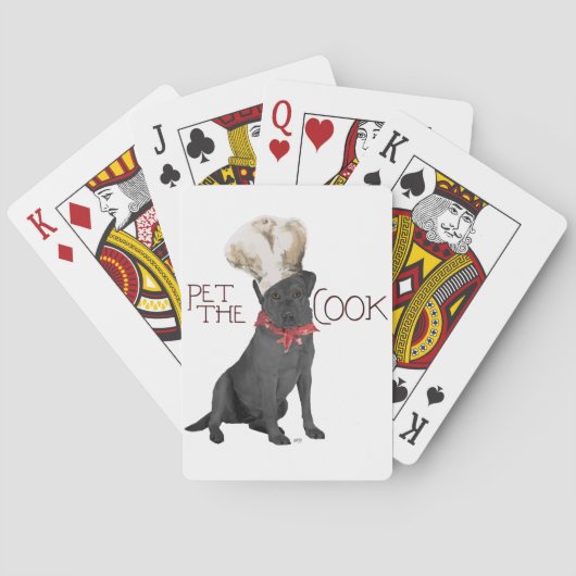 Schwarzer Labrador Retriever Koch Spielkarten (Rückseite)