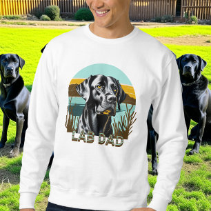 Schwarzer Labrador Retriever Lab Dad Sweatshirt