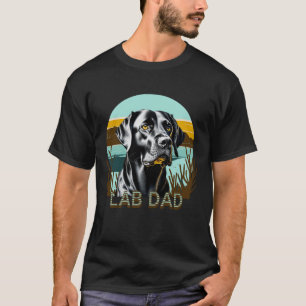 Schwarzer Labrador Retriever   Lab Dad T-Shirt