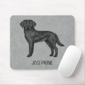 Schwarzer Labrador Retriever Labrador Dog Individu Mousepad (Mit Mouse)
