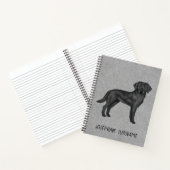 Schwarzer Labrador Retriever Labrador Dog Individu Notizblock (Innenseite)
