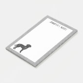 Schwarzer Labrador Retriever Labrador Dog Individu Post-it Klebezettel (angewinkelt)