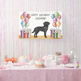 Schwarzer Labrador Retriever Labrador Hund farbenf Banner