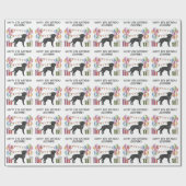 Schwarzer Labrador Retriever Labrador Hund farbenf Geschenkpapier (Flach)