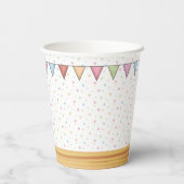 Schwarzer Labrador Retriever Labrador Hund farbenf Pappbecher (Rückseite)