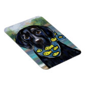 Schwarzer Labrador Retriever Magnet (Rechte Seite)
