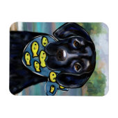 Schwarzer Labrador Retriever Magnet (Horizontal)