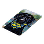 Schwarzer Labrador Retriever Magnet (Linke Seite)