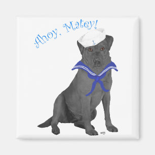 Schwarzer Labrador Retriever Matrose Magnet