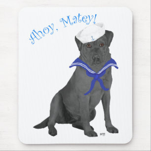 Schwarzer Labrador Retriever Matrose Mousepad