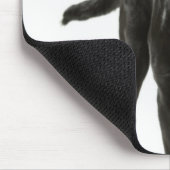 Schwarzer Labrador Retriever Mousepad (Ecke)
