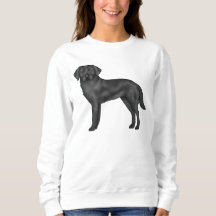 Schwarzer Labrador Retriever Niedlicher Cartoon Do
