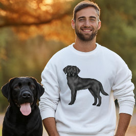 Schwarzer Labrador Retriever Niedlicher Cartoon Do Sweatshirt