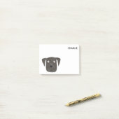 Schwarzer Labrador Retriever Personalisiert Post-it Klebezettel (Auf Schreibtisch)