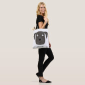 Schwarzer Labrador Retriever Personalisiert Tasche (Am Model)