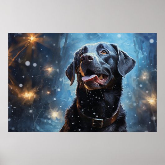 Schwarzer Labrador Retriever Poster (Vorne)