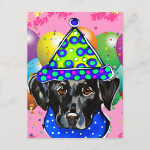 Schwarzer Labrador Retriever Postkarte