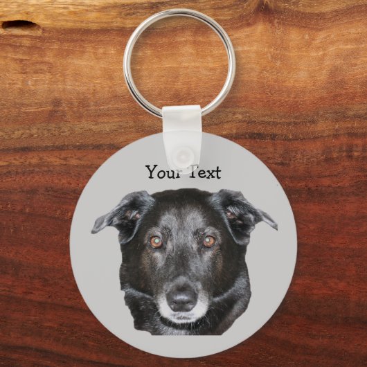 Schwarzer Labrador Retriever Schlüsselanhänger (Vorderseite)
