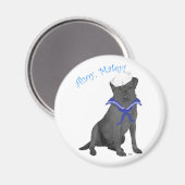 Schwarzer Labrador Retriever Seemann Magnet (Vorderseite/Rückseite)