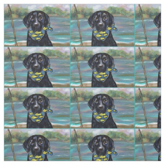 SCHWARZER LABRADOR RETRIEVER STOFF (Muster)