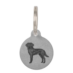 Schwarzer Labrador Retriever Süßer Cartoon-Labrado Haustiermarke