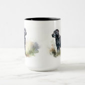 Schwarzer Labrador Retriever Tasse (Zentrum)