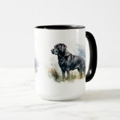Schwarzer Labrador Retriever Tasse (VorderseiteRechts)